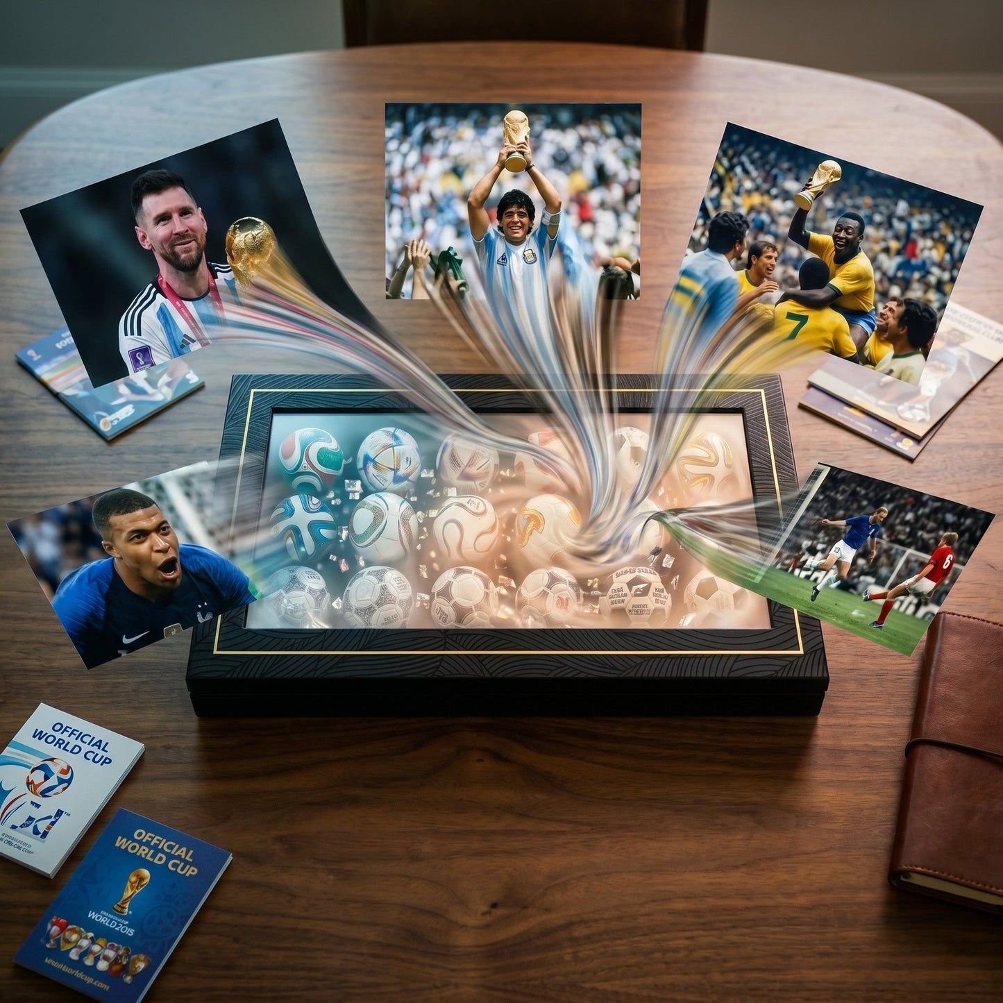 Exklusive Fußball-Miniaturen Sammlung in Vitrine
