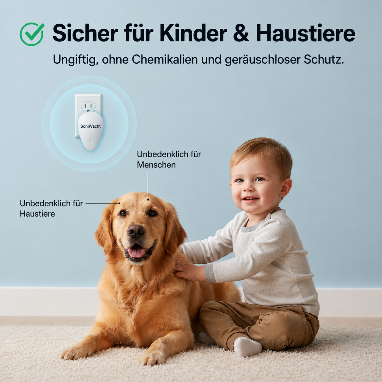 SoniWacht™ - Intelligenter Ultraschall Schädlingsvertreiber