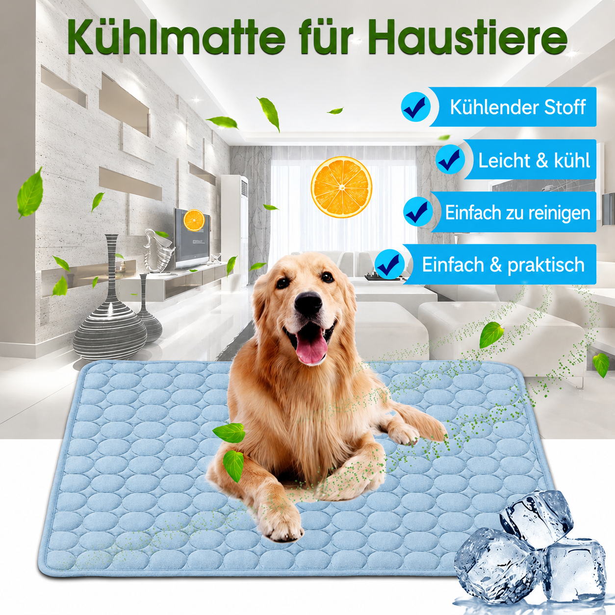 FrostPfote™ - Selbstkühlende Hundematte für heiße Sommertage