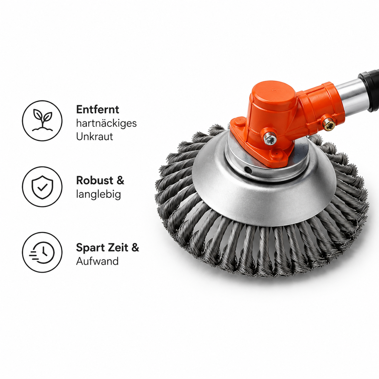 WildkrautPro™- Profi Unkrautbürste für Motorsensen