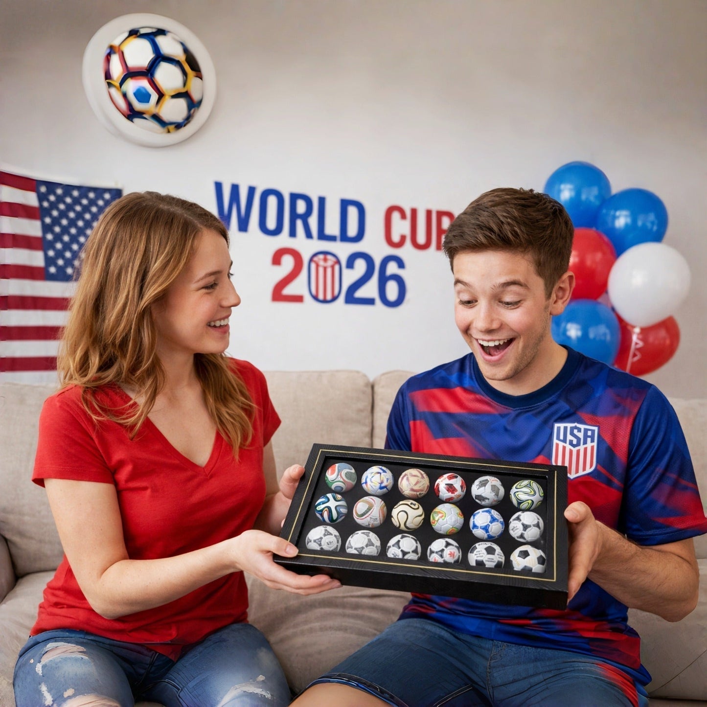 Exklusive Fußball-Miniaturen Sammlung in Vitrine