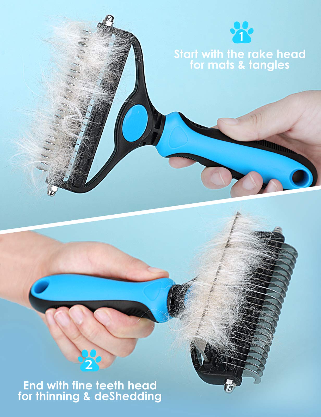 FurMaster™– Professionelle 2-in-1-Bürste zum Entfernen von Haaren und Verfilzungen