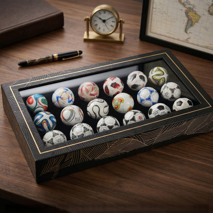 Exklusive Fußball-Miniaturen Sammlung in Vitrine
