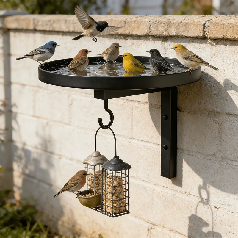 VogelTreff™ – 2-in-1 Vogeltränke und Futterstation für die Wand