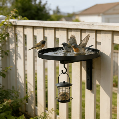 VogelTreff™ – 2-in-1 Vogeltränke und Futterstation für die Wand