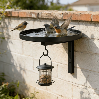 VogelTreff™ – 2-in-1 Vogeltränke und Futterstation für die Wand