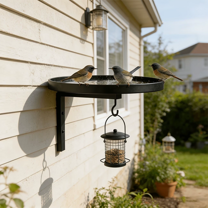 VogelTreff™ – 2-in-1 Vogeltränke und Futterstation für die Wand