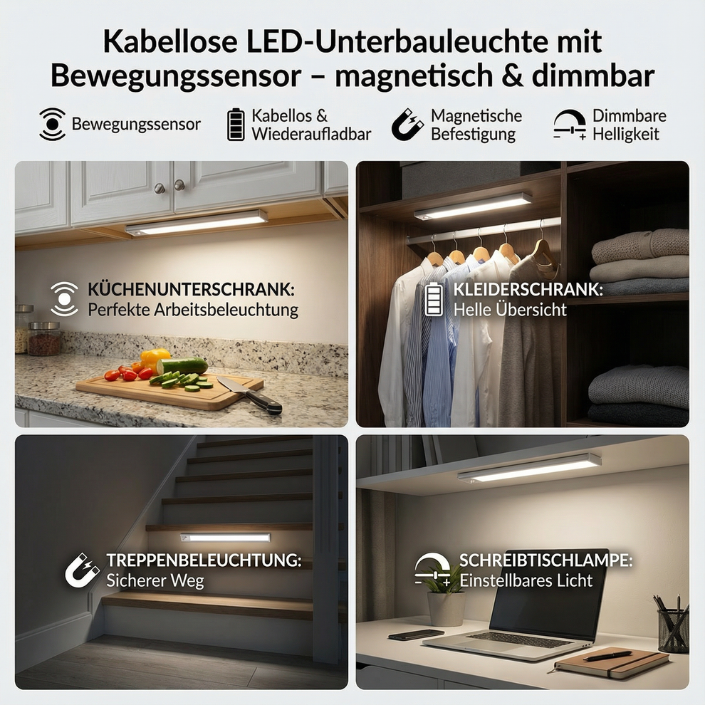 GlowSense™ Kabellose LED-Bewegungslampe